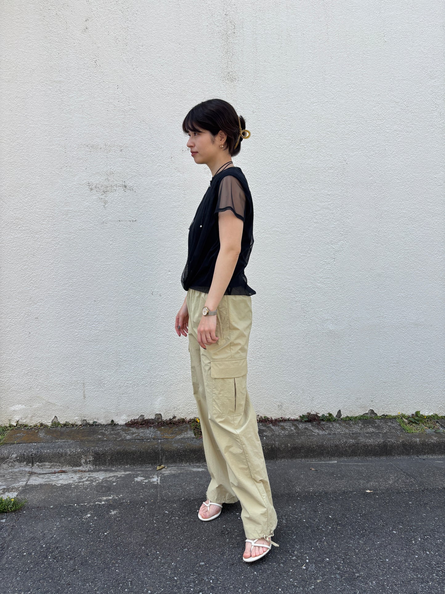 ナイロン2wayパンツ(イエロー)