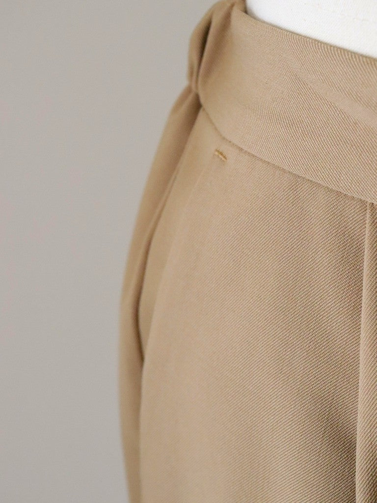 ウールギャバストレートパンツ(キャメル)