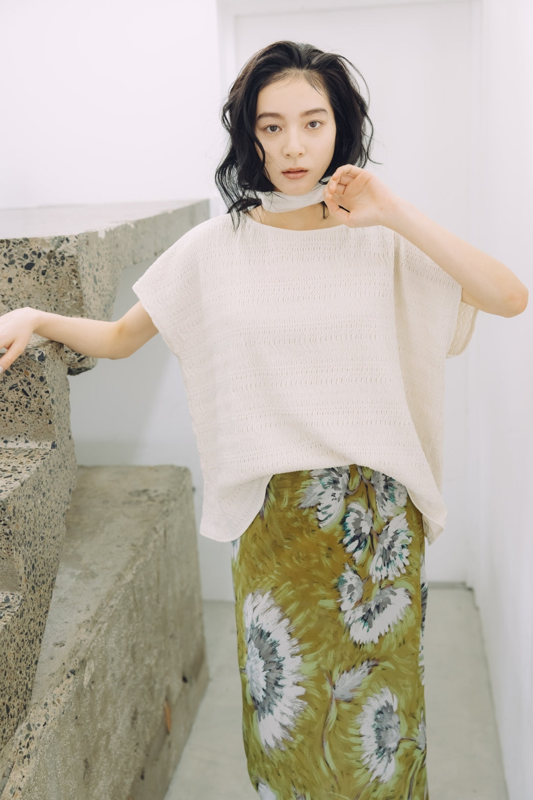 【4月27日 発売】ウェーブラッセルレースプルオーバー（アイボリー）