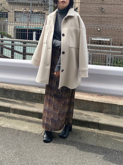 ベロアドットタイトスカート