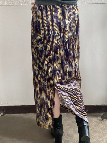 ベロアドットタイトスカート