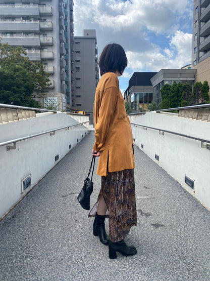 ベロアドットタイトスカート