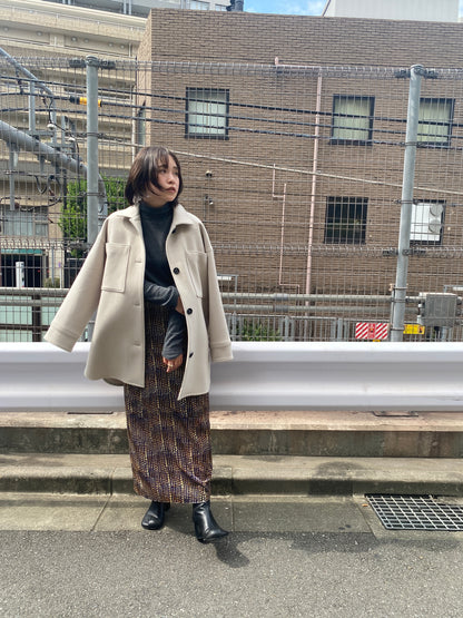 ベロアドットタイトスカート