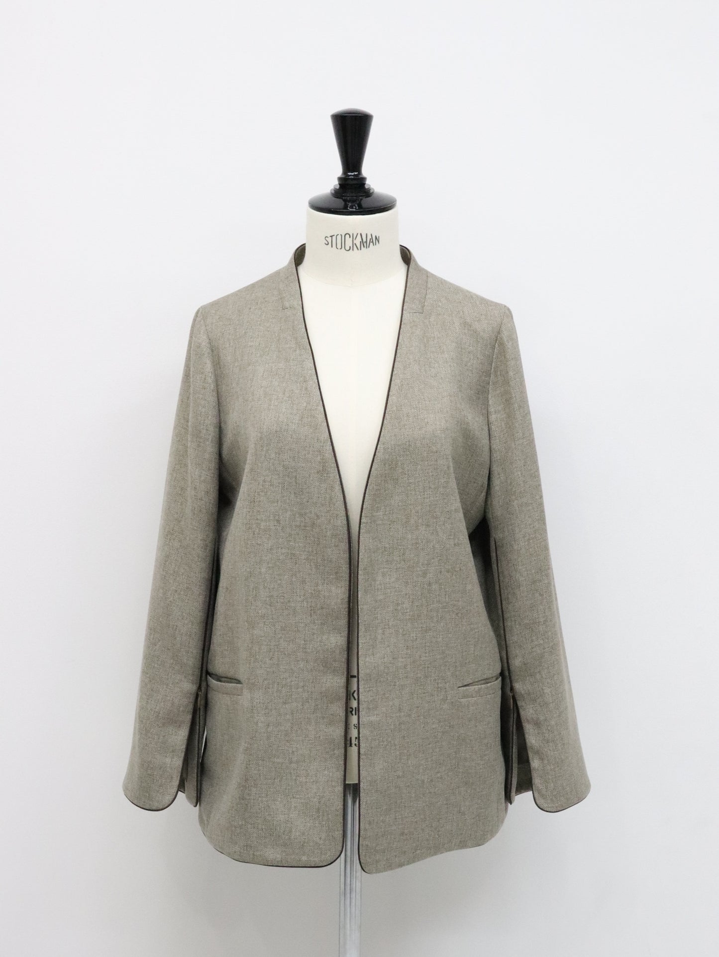 メランジスリットZIPジャケット（モカチャ）